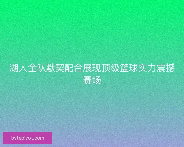 湖人全队默契配合展现顶级篮球实力震撼赛场